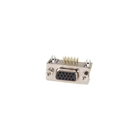 CONNECTEUR SUB-D FEMELLE 15 BROCHES POUR CIRCUIT IMPRIME - HAUTE DENSI