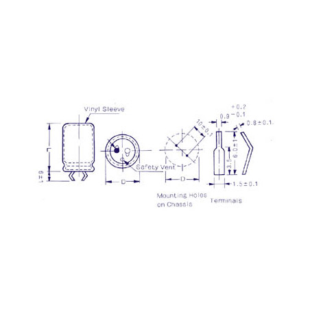 CONDENSATEUR CHIMIQUE SNAP-IN 10.000µF / 50V