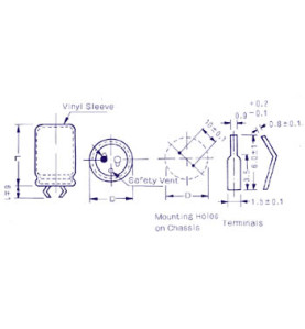 CONDENSATEUR CHIMIQUE SNAP-IN 10.000µF / 50V - Velleman