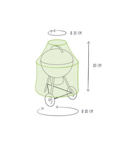 Housse pour barbecue extérieur jusqu'à Ø 80 cm - PRL