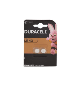 DURACELL - PILE BOUTON ALCALINE 1.5 V LR43 - 2 pcs - Velleman