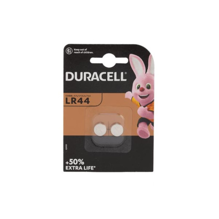 DURACELL - PILE BOUTON ALCALINE 1.5 V LR44 - 2 pcs