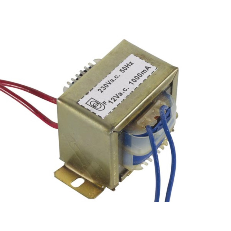 TRANFORMATEUR CHASSIS OUVERT 12 VA 1 x 12 V~ 1000 mA max.