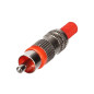 FICHE RCA MALE - NICKELEE - ROUGE FICHE RCA MALE - NICKELEE - ROUGE