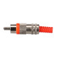 FICHE RCA MALE - NICKELEE - ROUGE FICHE RCA MALE - NICKELEE - ROUGE