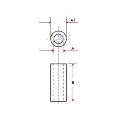 ENTRETOISE EN ALUMINIUM 5mm M3