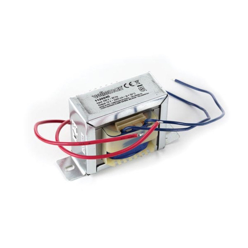 TRANFORMATEUR CHASSIS OUVERT 24 VA 1 x 12 V~ 2000 mA max.