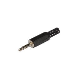 JACK MÂLE 3.55 MM - STÉRÉO NOIR - 4 CONNEXIONS - Velleman