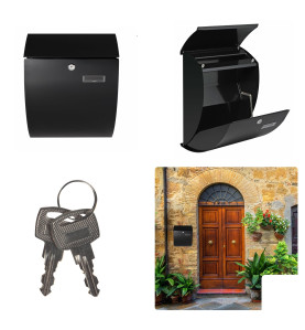 BOÎTE AUX LETTRES - NICE - NOIR - 40 x 31 x 16 cm - PRL