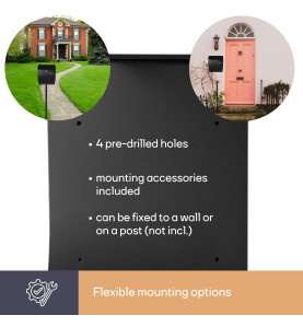 BOÎTE AUX LETTRES - NICE - NOIR - 40 x 31 x 16 cm - PRL