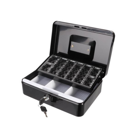 Coffret à monnaie, avec plateau pour pièces en euros, 18 x 25 x 9 cm