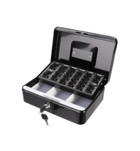 Coffret à monnaie, avec plateau pour pièces en euros, 18 x 25 x 9 cm -