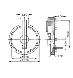 COUPLEUR DE PILE AU LITHIUM Ø 19mm (CR2032) - Velleman