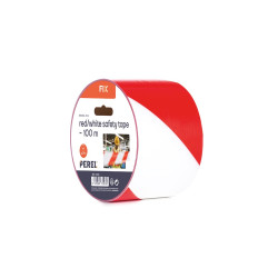 Ruban de sécurité rouge/blanc - 100 m - bobine - PRL