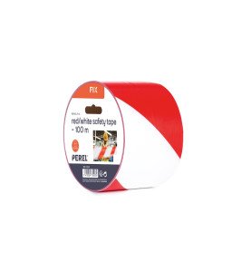 Ruban de sécurité rouge/blanc - 100 m - bobine - PRL