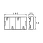 COUPLEUR DE 4 PILES C (LR14), AVEC CONTACTS A PRESSION