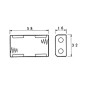 COUPLEUR POUR 2 PILES AA (LR6), AVEC CONTACTS A PRESSION