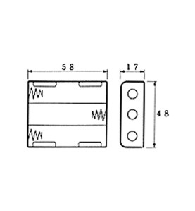 COUPLEUR DE 3 PILES AA (LR6), AVEC COSSES A SOUDER - Velleman