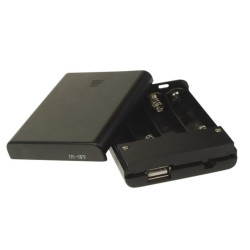 COUPLEUR DE 4 PILES R6 (AVEC CONNEXION USB) + INTERRUPTEUR
