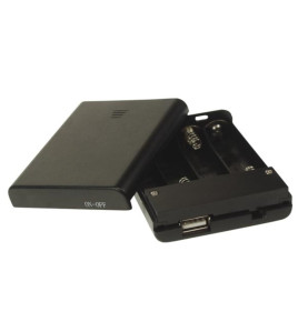 COUPLEUR DE 4 PILES R6 (AVEC CONNEXION USB) + INTERRUPTEUR - Velleman