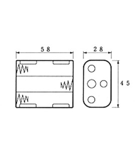 COUPLEUR DE 6E PILES AA (LR6), AVEC CONTACTS A PRESSION - Velleman