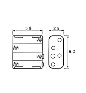 COUPLEUR DE 8 PILES AA (LR6), AVEC CONTACTS A PRESSION - Velleman