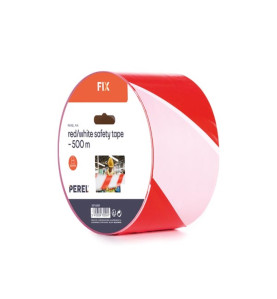 Ruban de sécurité rouge/blanc - 500 m - bobine - PRL