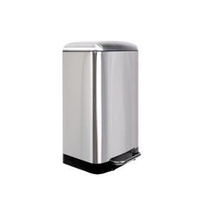 Poubelle urbaine - 30 l - Rectangulaire - Acier inoxydable - PRL
