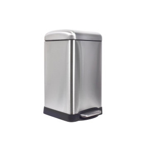 Poubelle urbaine - 20 l - Carré - Brosse métallique - PRL
