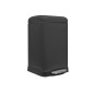 Poubelle urbaine - 20 l - Carré - Noir mat