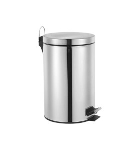 Poubelle à pédale - 14 l - Acier inoxydable - PRL