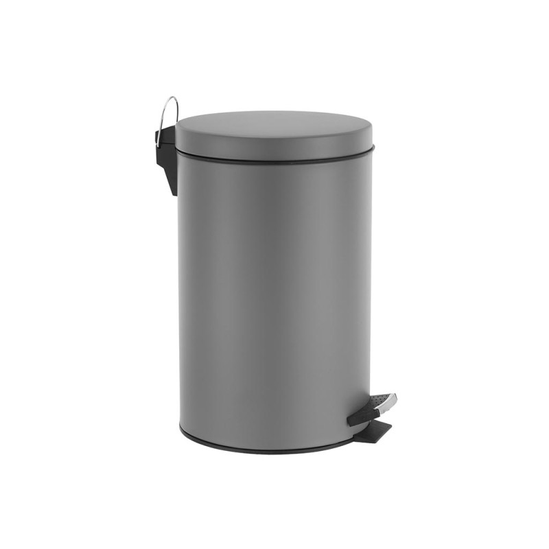 Poubelle à pédale - 14 l - Métal gris Poubelle à pédale - 14 l - Métal gris