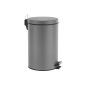 Poubelle à pédale - 14 l - Métal gris Poubelle à pédale - 14 l - Métal gris