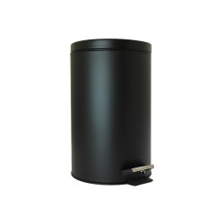 Poubelle à pédale - 14 l - Métal noir - PRL