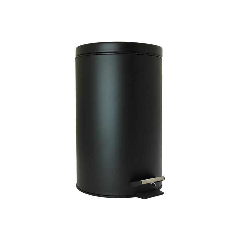 Poubelle à pédale - 14 l - Métal noir