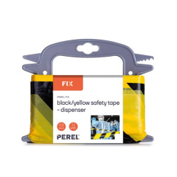 Ruban de sécurité noir/jaune - 100 m - distributeur - PRL