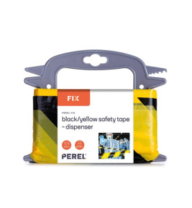 Ruban de sécurité noir/jaune - 100 m - distributeur - PRL
