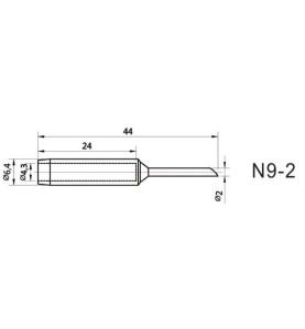 PANNE DE RECHANGE POUR VTSS220 - BISEAUTÉE - 2 mm - Velleman