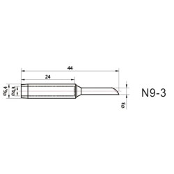 PANNE DE RECHANGE POUR VTSS220 - BISEAUTÉE - 3 mm