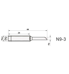 PANNE DE RECHANGE POUR VTSS220 - BISEAUTÉE - 3 mm - Velleman
