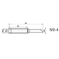 PANNE DE RECHANGE POUR VTSS220 - BISEAUTÉE - 4 mm