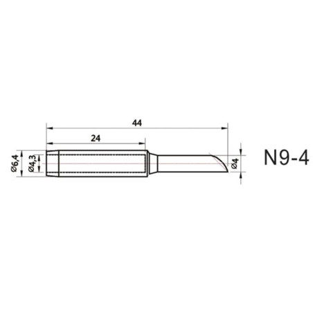 PANNE DE RECHANGE POUR VTSS220 - BISEAUTÉE - 4 mm