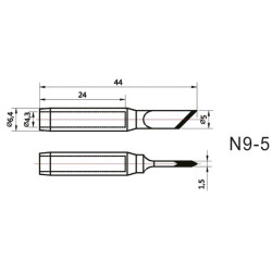 PANNE DE RECHANGE POUR VTSS220 - BURIN - 5 mm