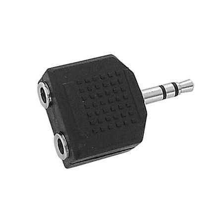 DOUBLE JACK FEMELLE 3.5mm STEREO VERS JACK MALE 3.5mm STEREO - Vellema