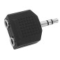 DOUBLE JACK FEMELLE 3.5mm STEREO VERS JACK MALE 3.5mm STEREO