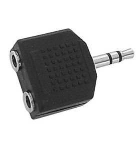 DOUBLE JACK FEMELLE 3.5mm STEREO VERS JACK MALE 3.5mm STEREO - Vellema