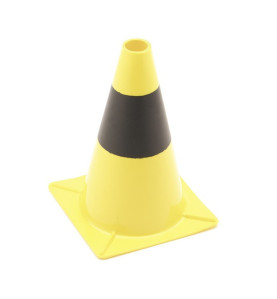Cône de signalisation jaune/noir - 30 cm - PRL