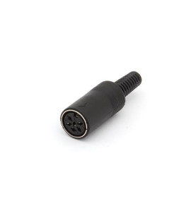 FICHE DIN FEMELLE NOIRE 6 BROCHES - Velleman