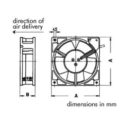 VENTILATEUR SUNON 230VCA ROULEMENT A BILLES 120 x 120 x 38mm