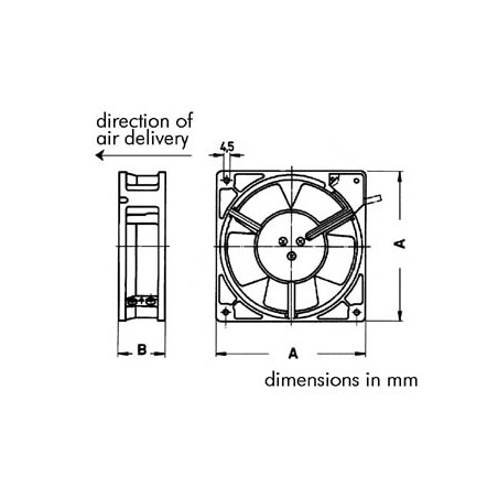 VENTILATEUR SUNON 230VCA ROULEMENT A BILLES 120 x 120 x 38mm